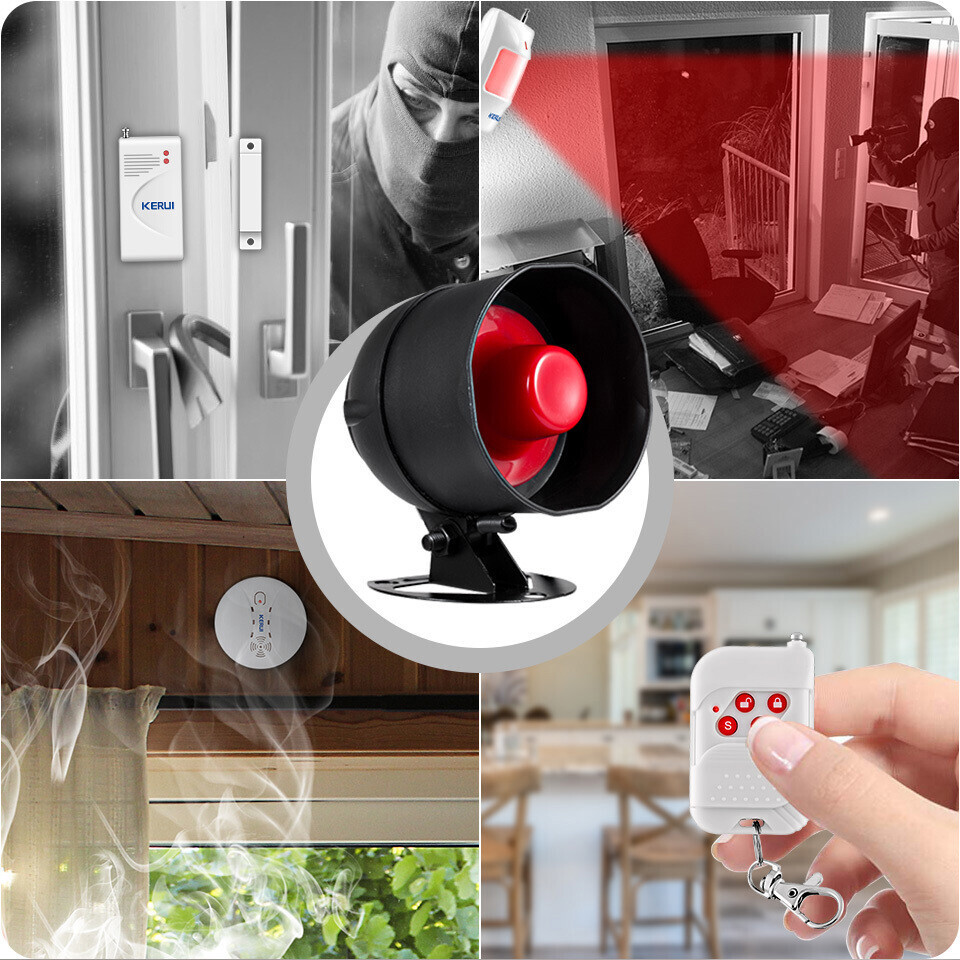 KERUI Home Office Siren Security Alarm System+2*Motion Detector,Remote Control