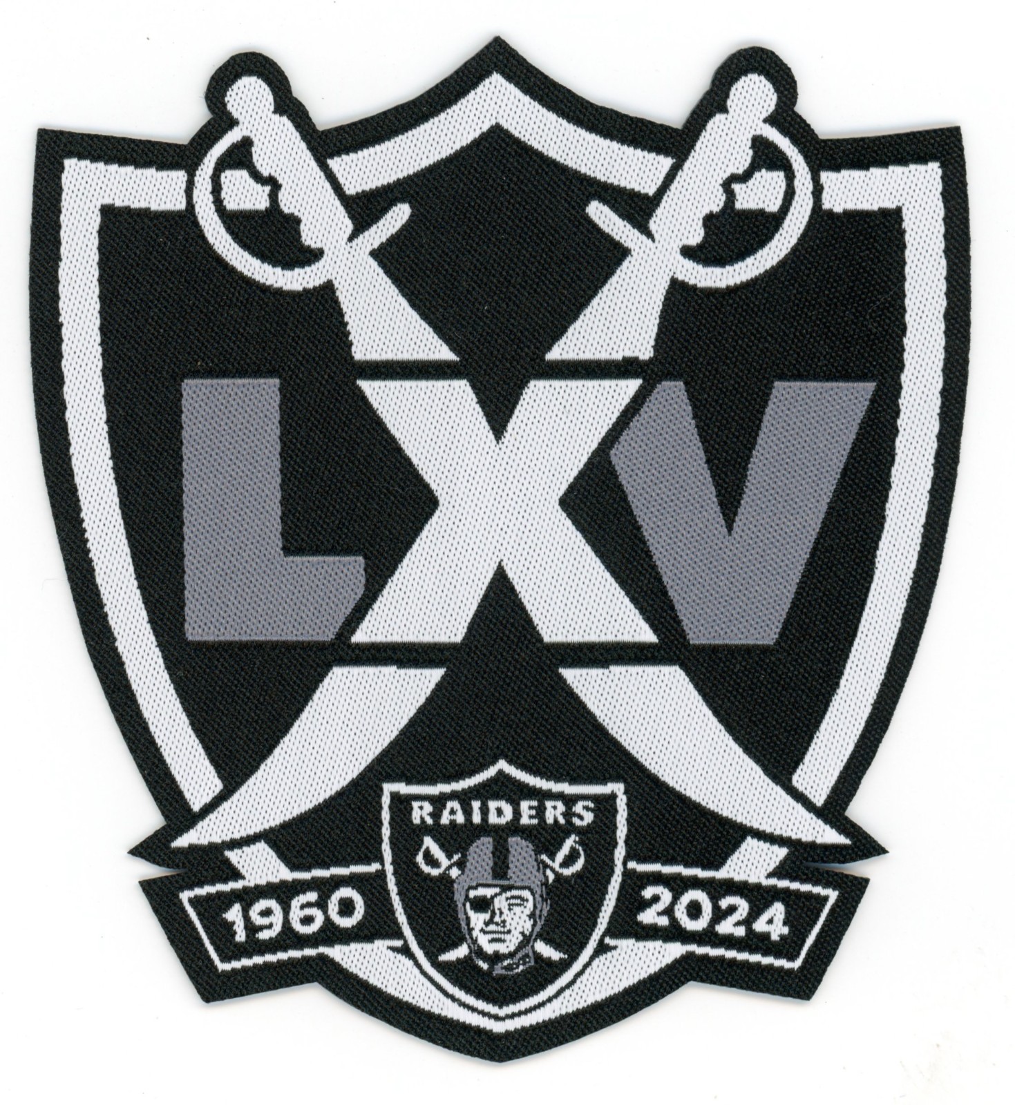 Las Vegas Raiders 65th Anniversary Patch – 1960-2025 – LXV Season Jersey Emblem