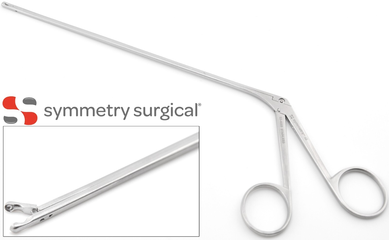 SYMMETRY 53-4008 Alligator Rhoton Forceps Micro Macroscopic Cup Tip 2.0mm 5.75"