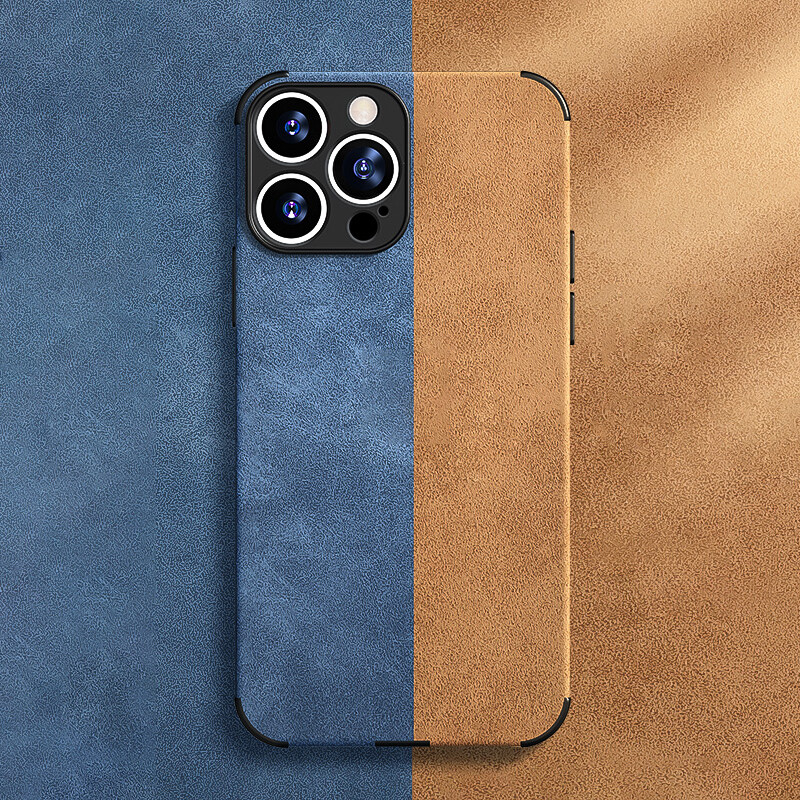 Luxury Lambskin PU Leather Case For iPhone 13 12 Pro Max Soft Silicone Cover