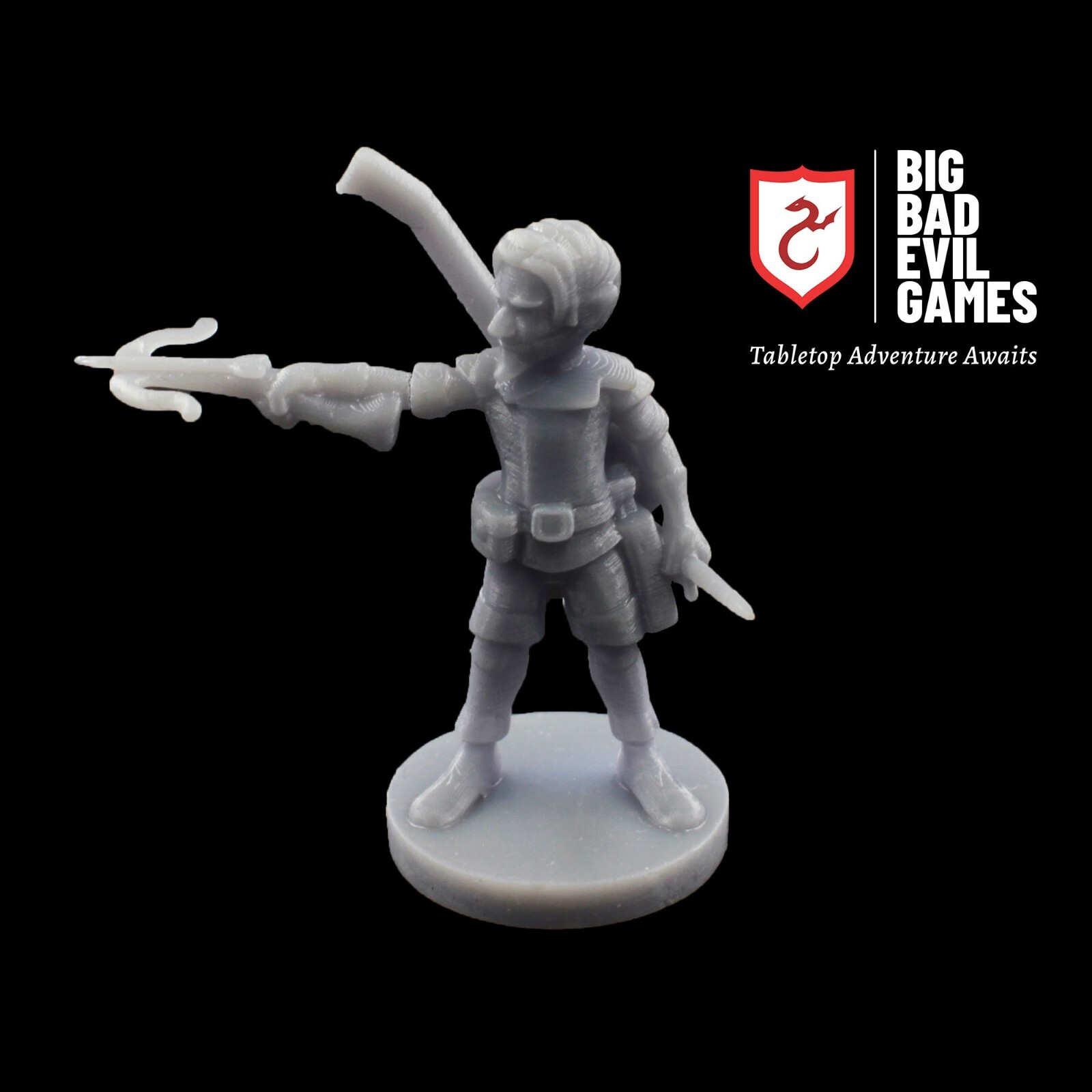 Gnome Bard Miniature | with lute, daggar and hand crossbow - D&D - Tabletop