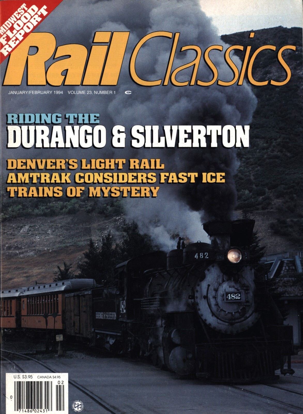 Rail Classics Magazine Jan/Feb 1994 Riding The Durango & Silverton