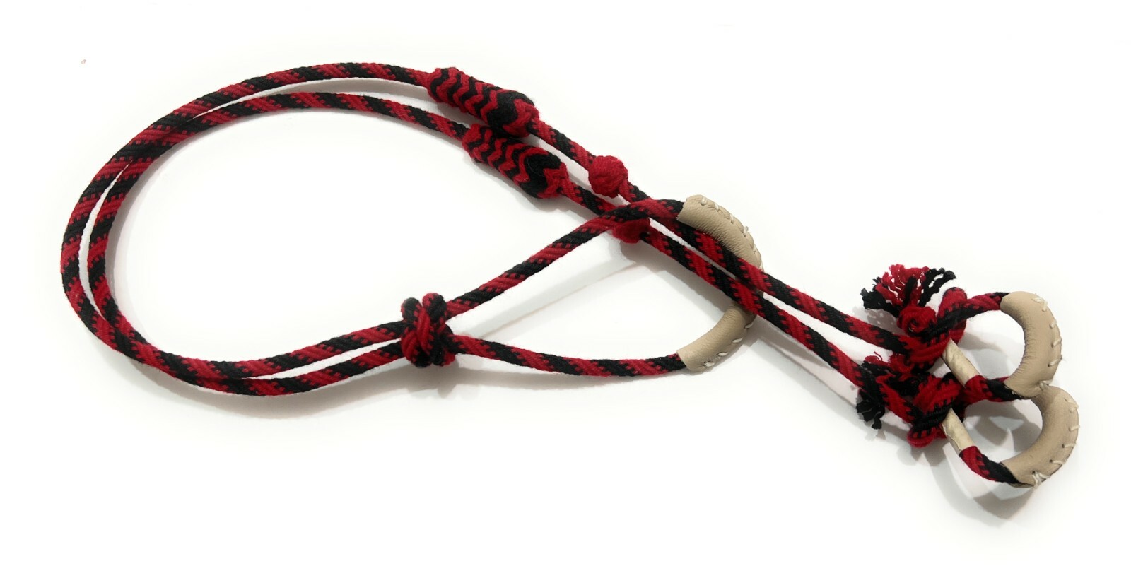 Red and Black Cotton western Horse Reins , Riendas Charras Para Caballo