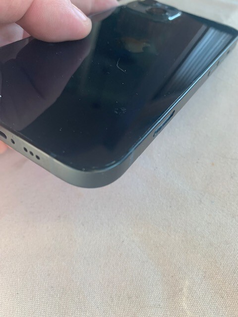 Apple iPhone 12 rear housing back glass chasis black ( C )
