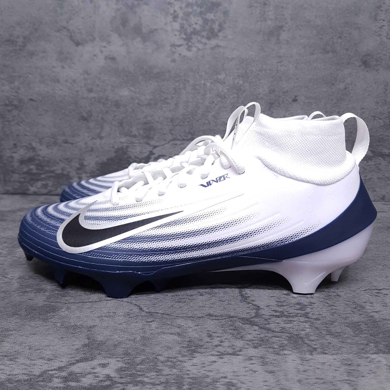 NIKE Vapor Pro 1 Football Cleats Mens Size 8 White Navy Black HM8850-104