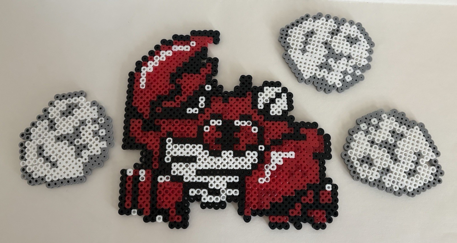 Clawgrip With 3 Rocks Super Mario Bros Retro Video Gamers Perler Art 6.25"x6.5"