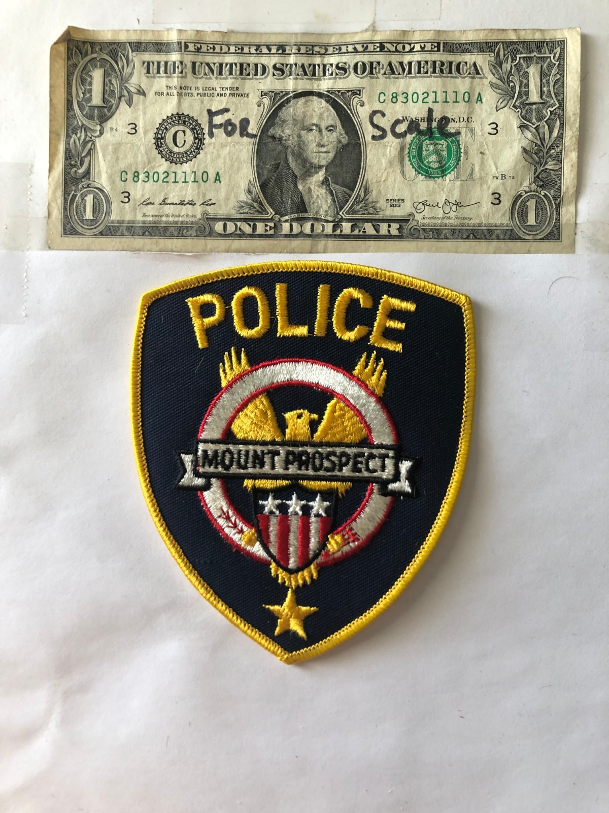 Mount Prospect Illinois Police Patch Un-sewn good condition