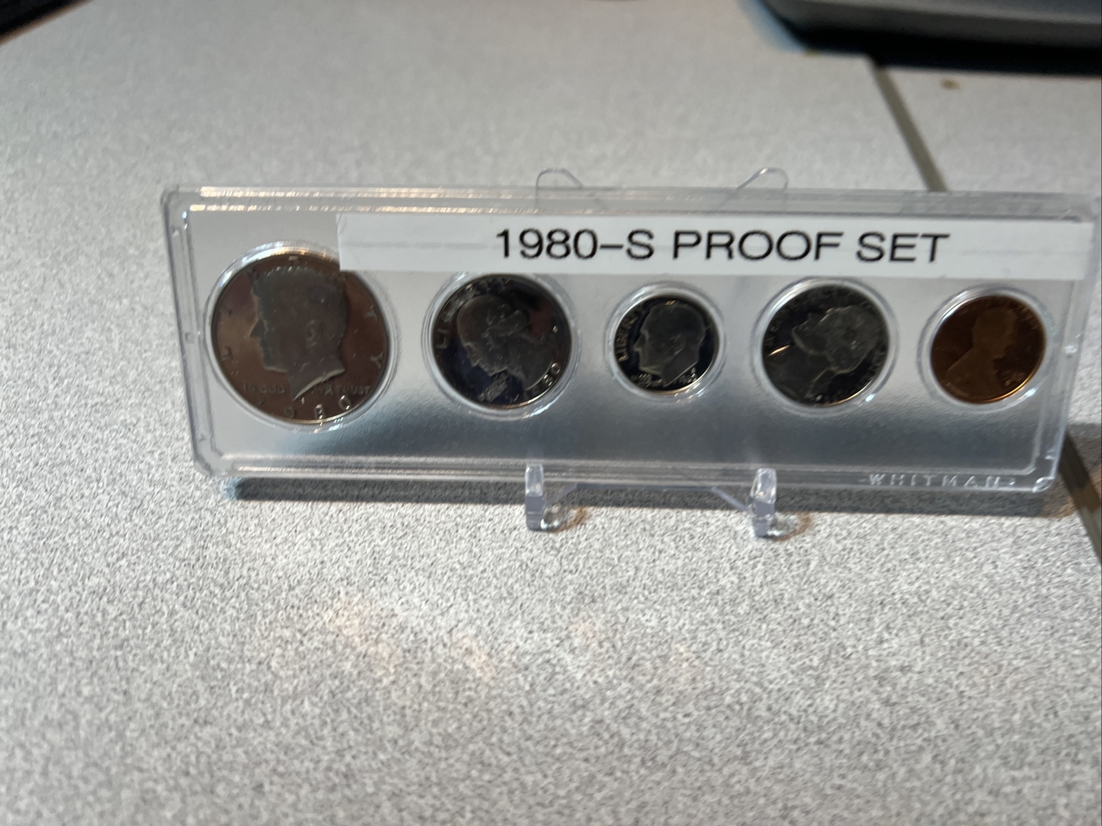 1980-S 5 Proof Set in Whitman Plastic Case $.50, $.25, $.10, $.05, $.01