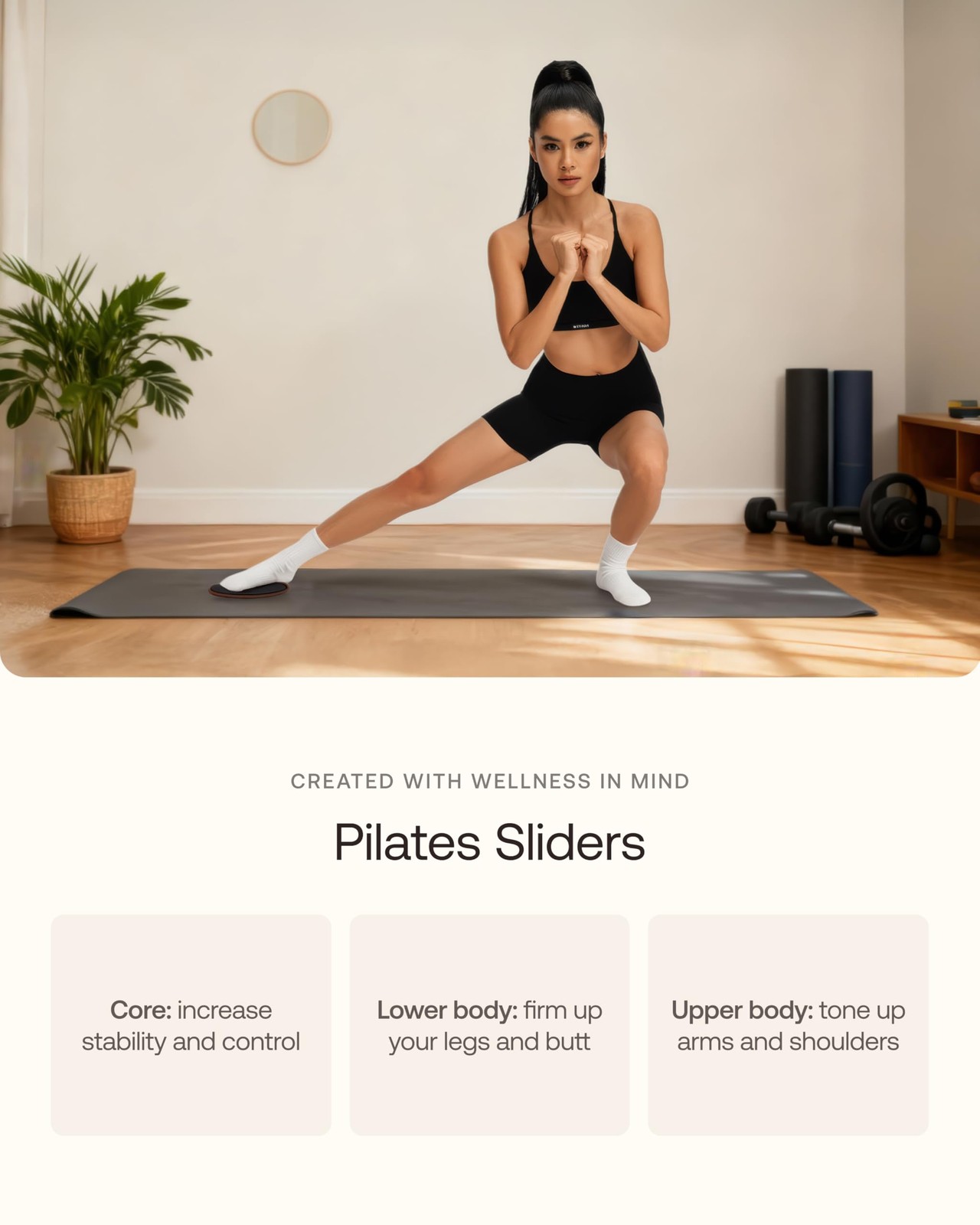 BetterMe Dual-Sided Pilates Gliders: Compact Core & Full Body Workouts