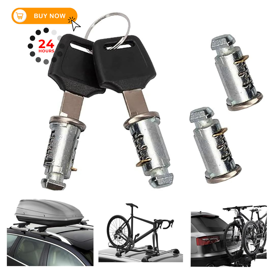 6 Pack Lock Cores Compatible with Thule One-Key System silvery