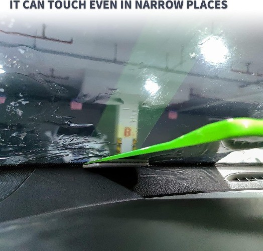 2 PCS Window Tint Tools Squeegee + Scrubber Paddle Squeegee, Long Color: Green