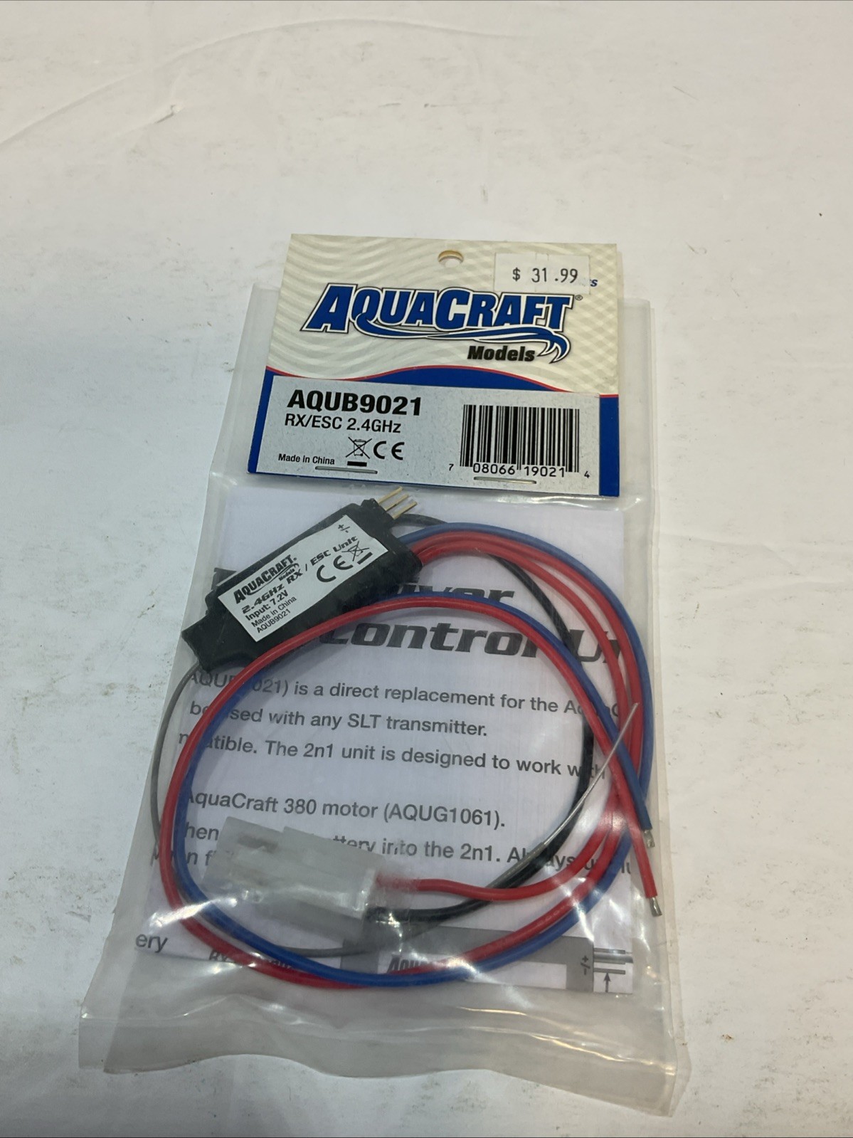 NEW AQUACRAFT AQUB9021 RX / ESC 2.4 GHz 2-IN-1  FOR R/C ELECTRIC MODEL BOAT