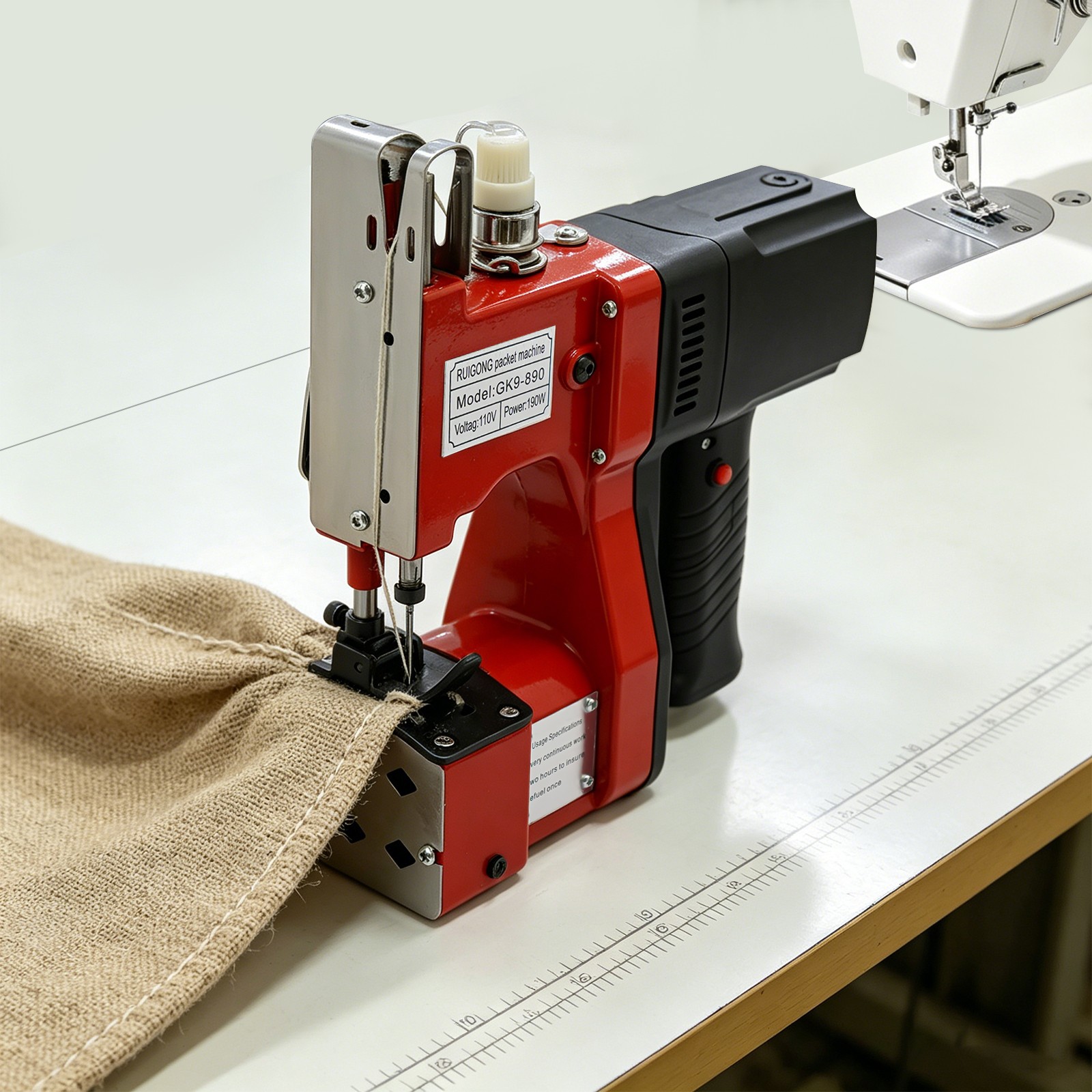 Leather & Canvas Sewing Machine 2 Secant Modes Automatic Sewing 1800 rpm 110V