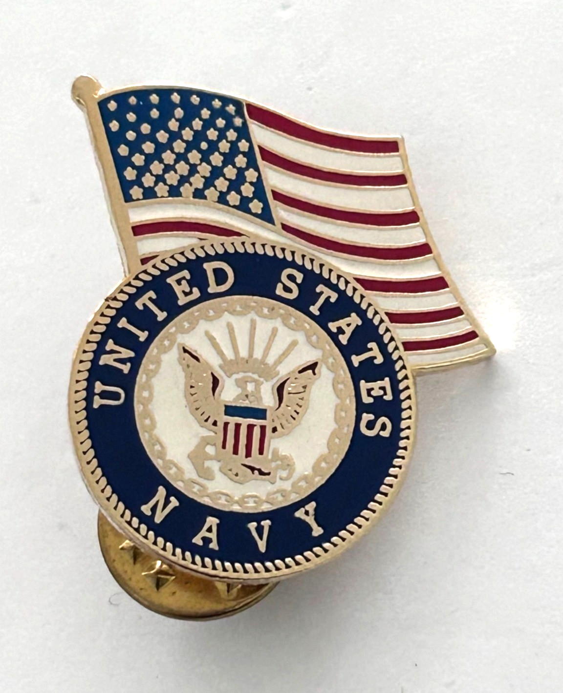 Military United States Navy USA Flag lapel Hat Vest Lapel Pin USN Insignia