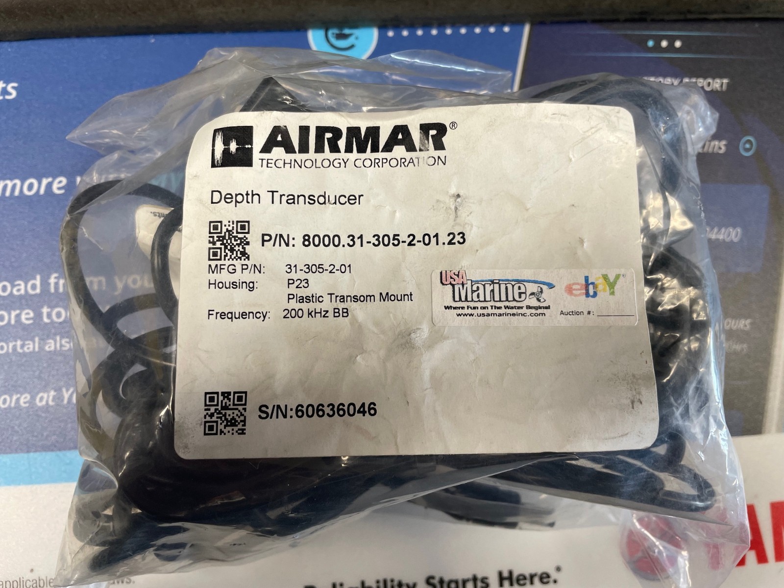 NEW AIRMAR® 200 khz Transom Mount Transducer with Temperature