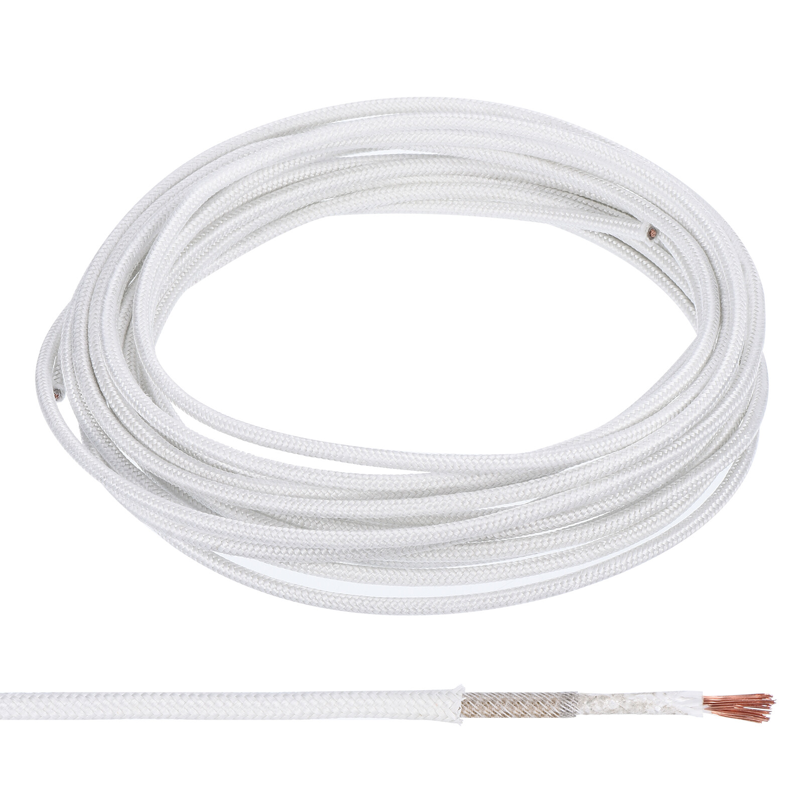 19.7 Ft 14 AWG -60-350 Degree Celsius High Temperature Wire White