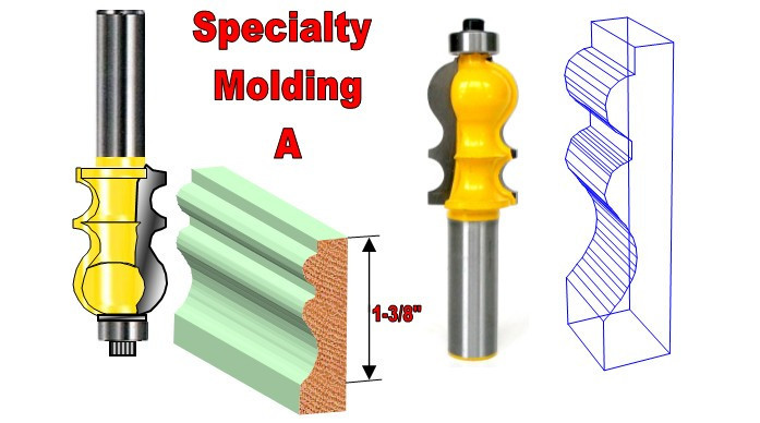 1 pc 1/2" Shank Specialty Molding A Router Bit sct-888