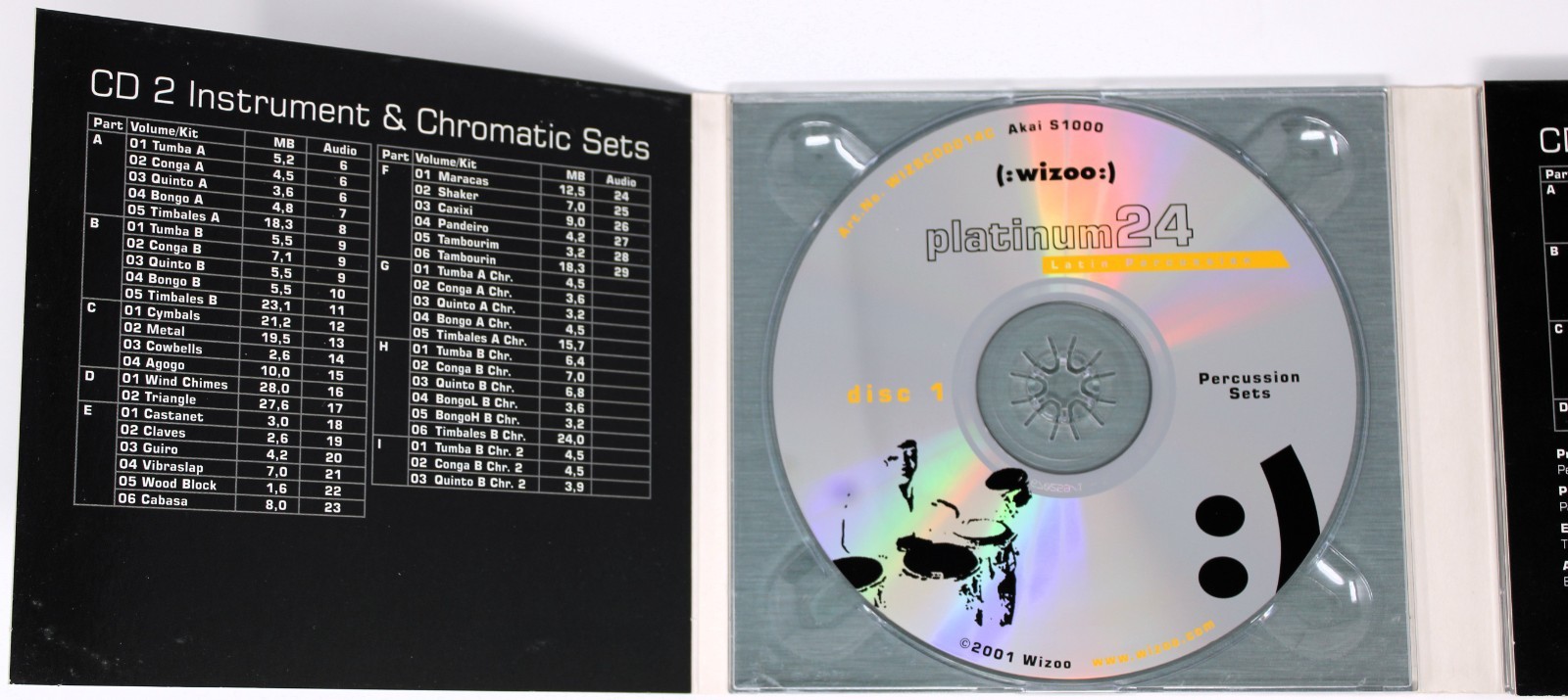 Wizoo Platinum 24 Latin Percussion Akai Format Sample/Sound Library/Sampling CD
