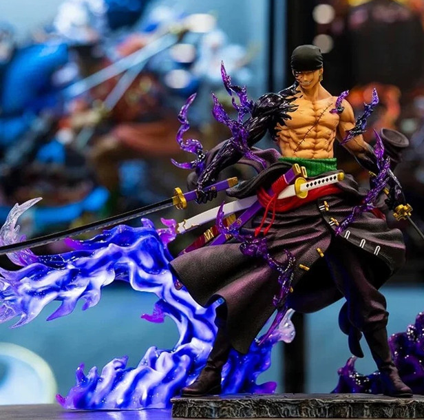 In Stock 25cm Anime One Piece Zoro Figures Sky Painting Roronoa Zoro Action Figu