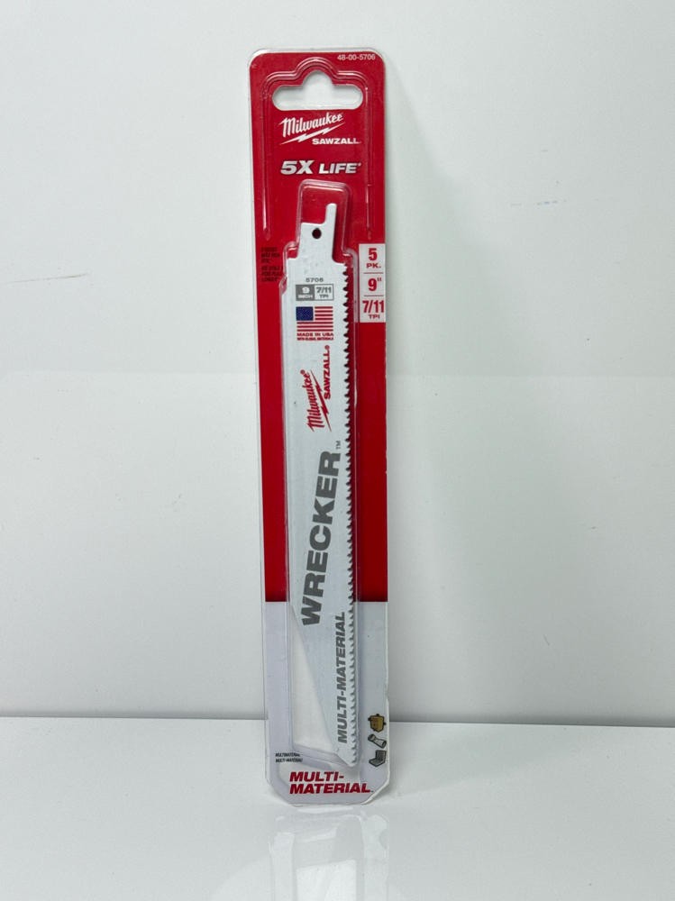 9 Inch Reciprocating Saw Blades 8 TPI Pack of 5 Sawzall Compatible