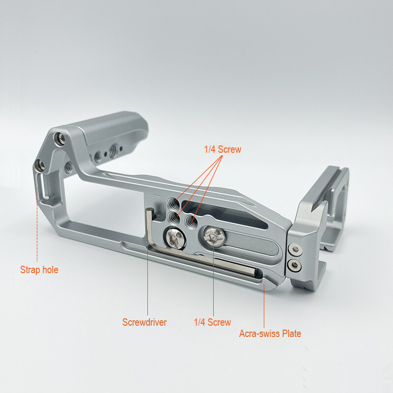 L Bracket For FUJIX-T5 XT5 Camera Extension Quick Release Plate Hand Grip