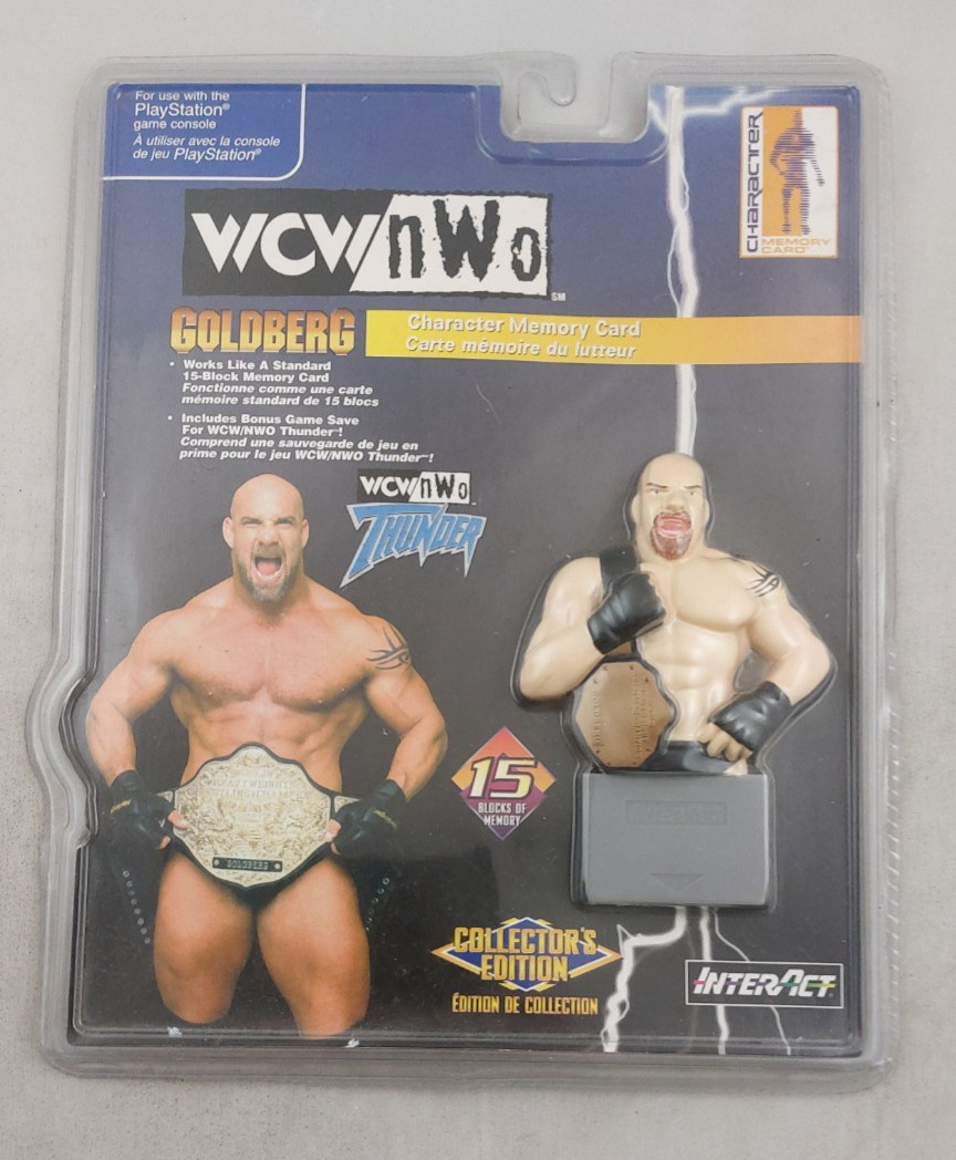 WCW NWO Goldberg Character Memory Card - PlayStation 1 - Brand New