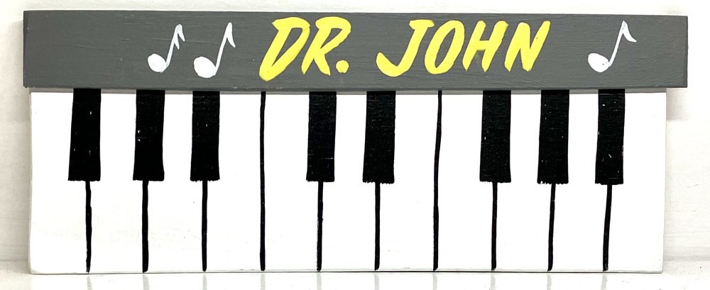 PIANO WALL PLAQUE - Dr John - New Orleans -  (#2) - 16" long