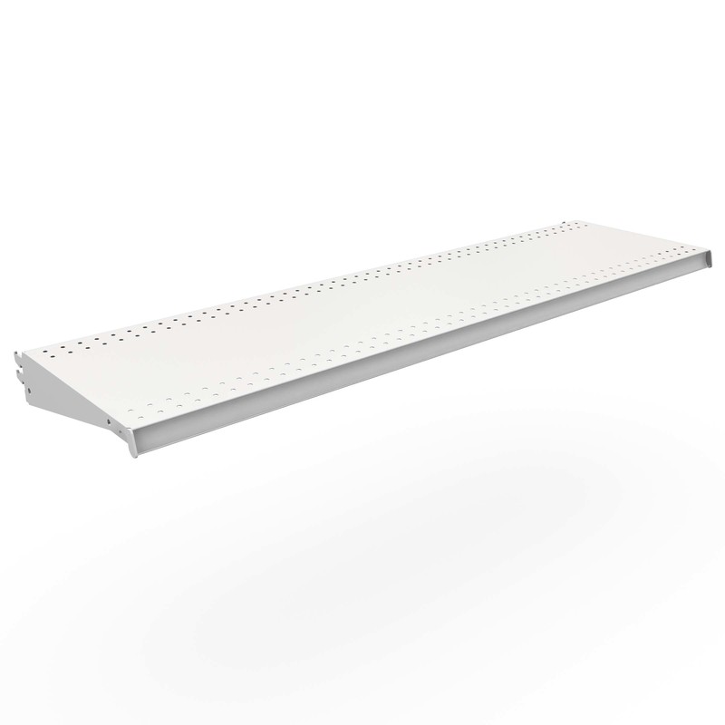Lozier 1in. H x 48in. W x 13in. L Powder Coated Cool White DL Style Shelf 2pc