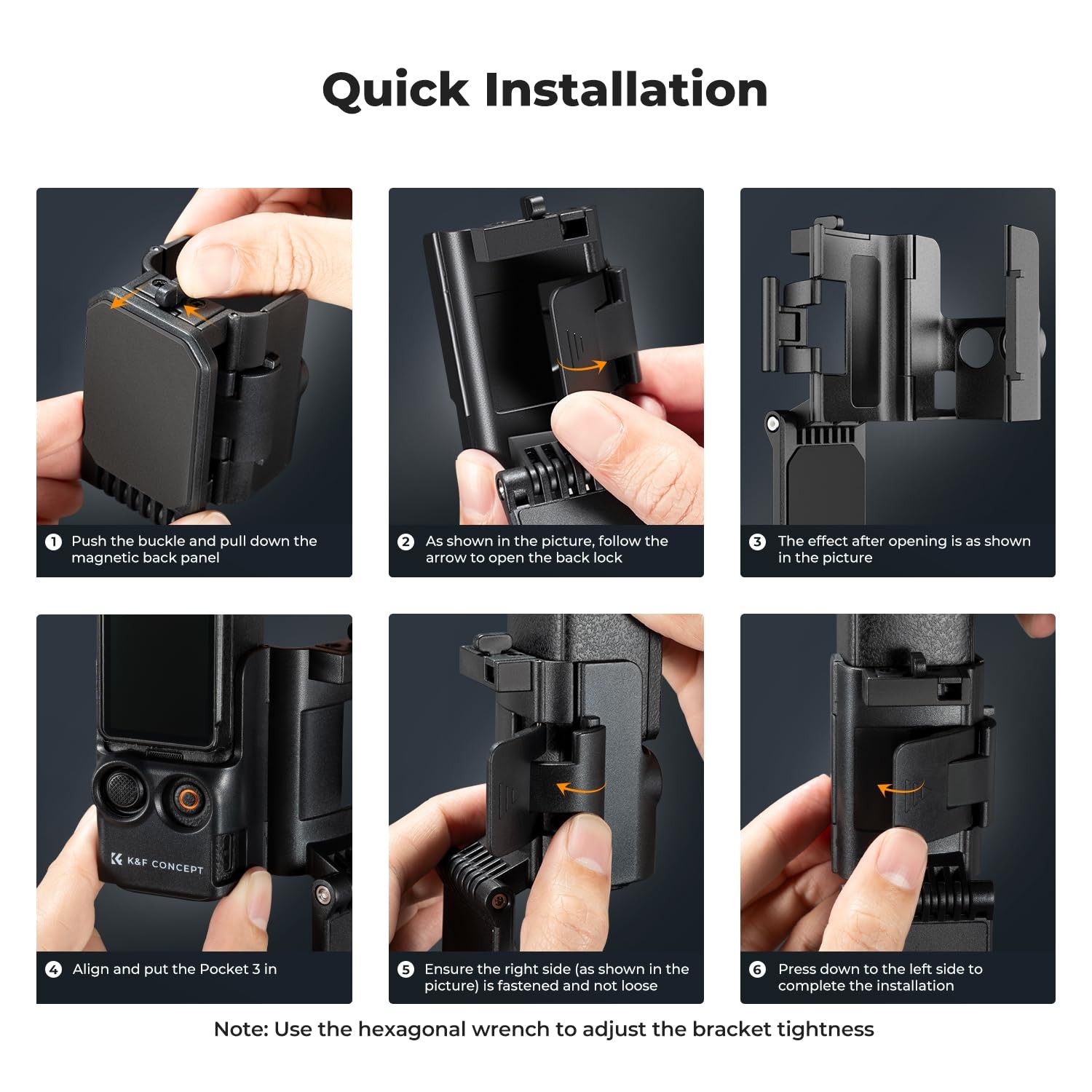 Magnetic Tripod Mount for DJI Osmo Pocket 3 Desktop Support Compatible