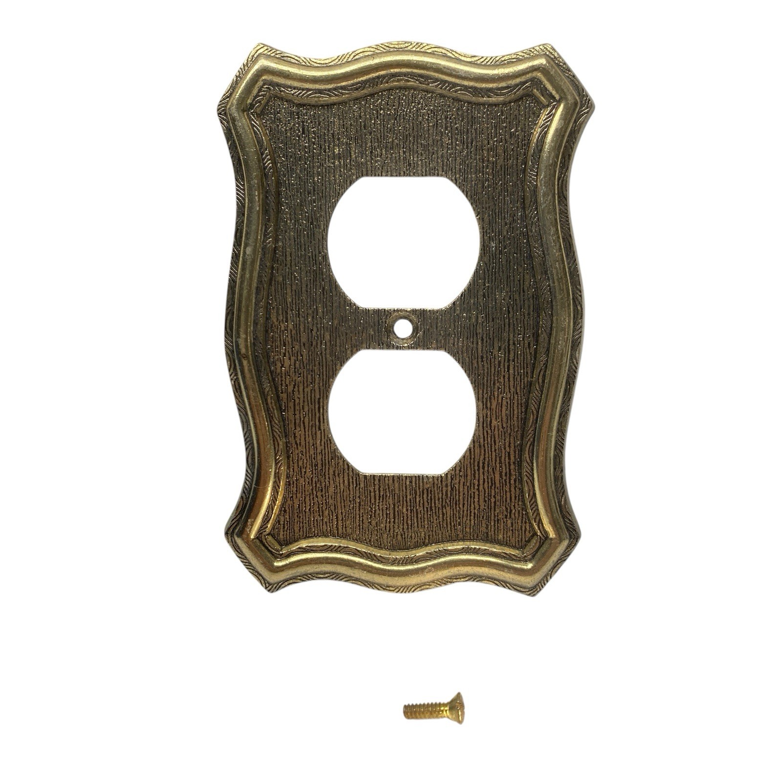 Gold Tone Single Duplex Plug Cover American Tack & Howe Co. Vintage