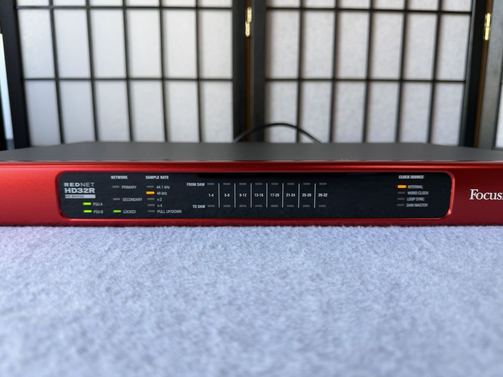 Focusrite RedNet HD32R Dante to Pro Tools HD Bridge Dual PSU Pro Studio Interfac