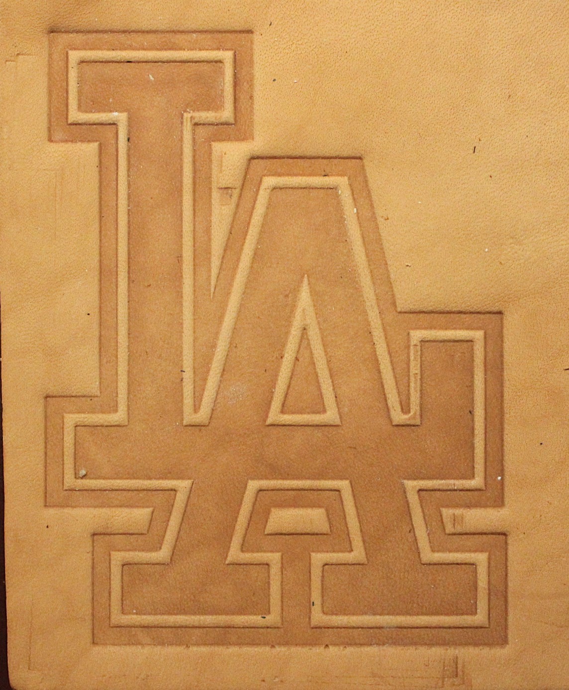 ACRYLIC Leather Embossing Stamp - LA Dodgers - for Veg Tanned Leather