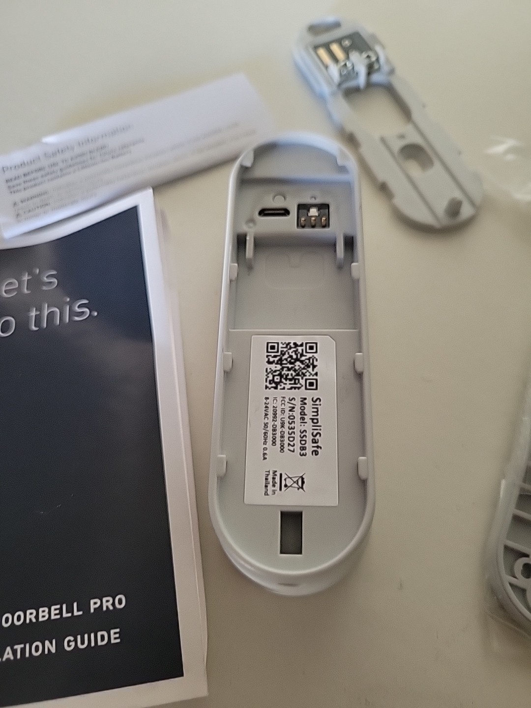 SimpliSafe SimpliCam Video Doorbell Pro SSDB3 (Wired) Open Box