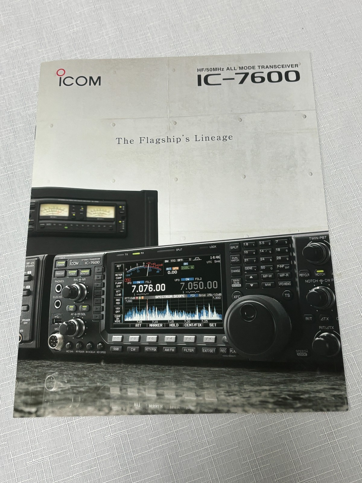 Icom IC-7600 Transceiver Brochure, Factory Original, Excellent