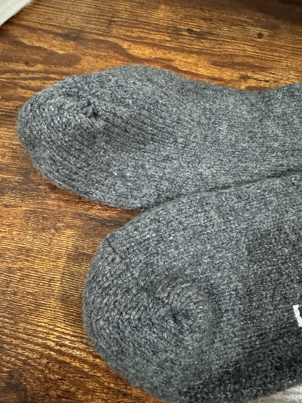 L.L. BEAN Adult Large Gray 100% Wool Ragg Socks Freeport, ME USA NEW