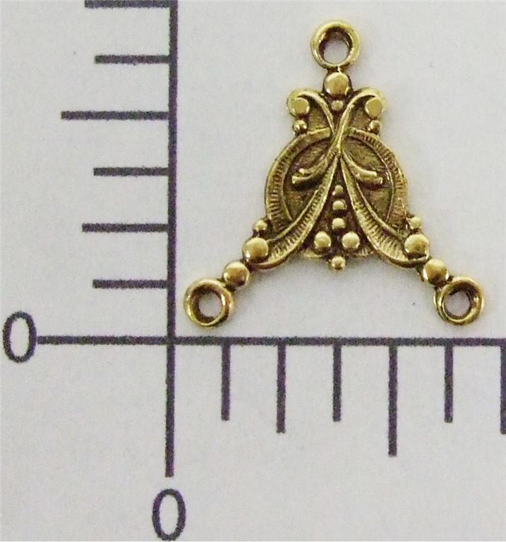 26353           2 Pc Brass Oxidized Victorian Jewelry Connector Finding