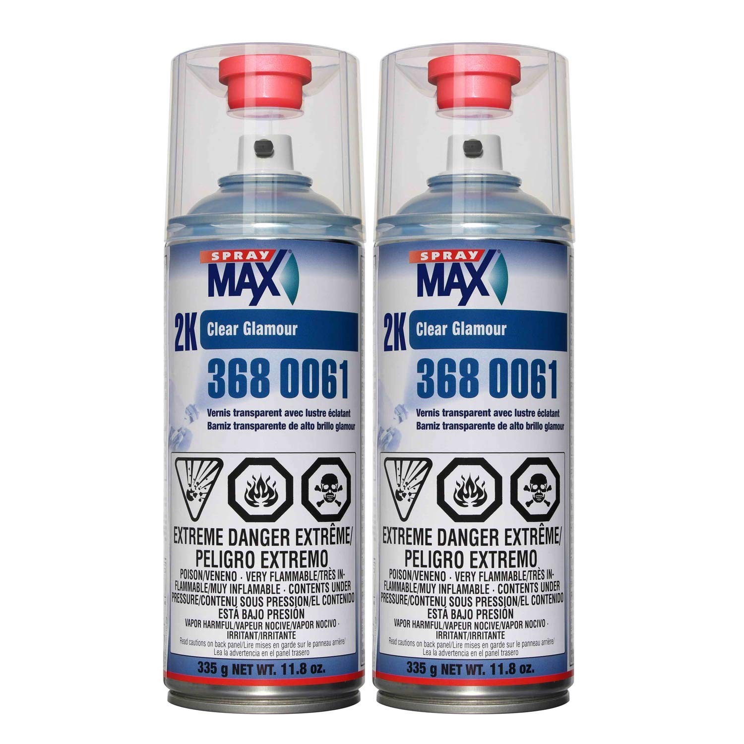 Spray max USC 2k High Gloss Clearcoat Aerosol 11.8 Ounce (Pack of 2), Clear