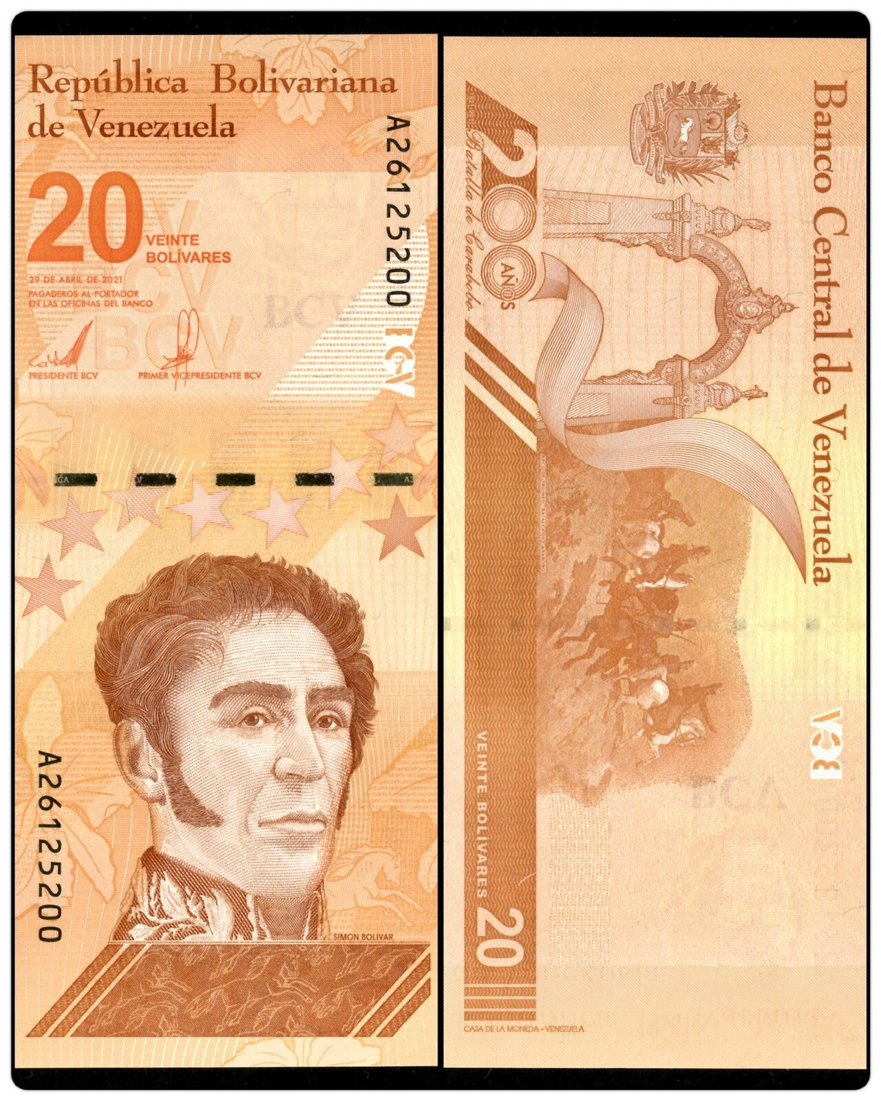 Venezuela Bolivares Digitales 5 Pcs SET 2021 UNC Banknote 5, 10, 20, 50, 100 New