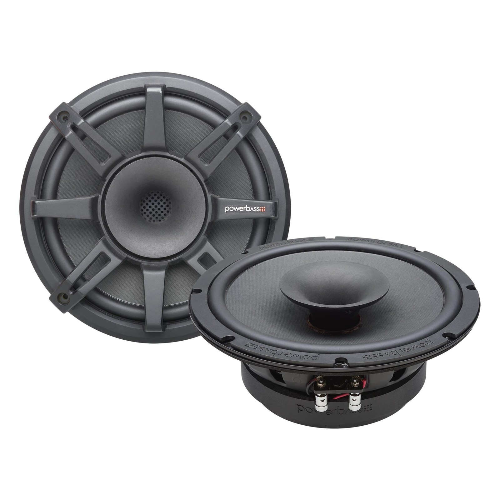 PowerBass PBX-PRO8CD - 8" Pro Mid Range with Compression Horn Tweeters, 1.5"