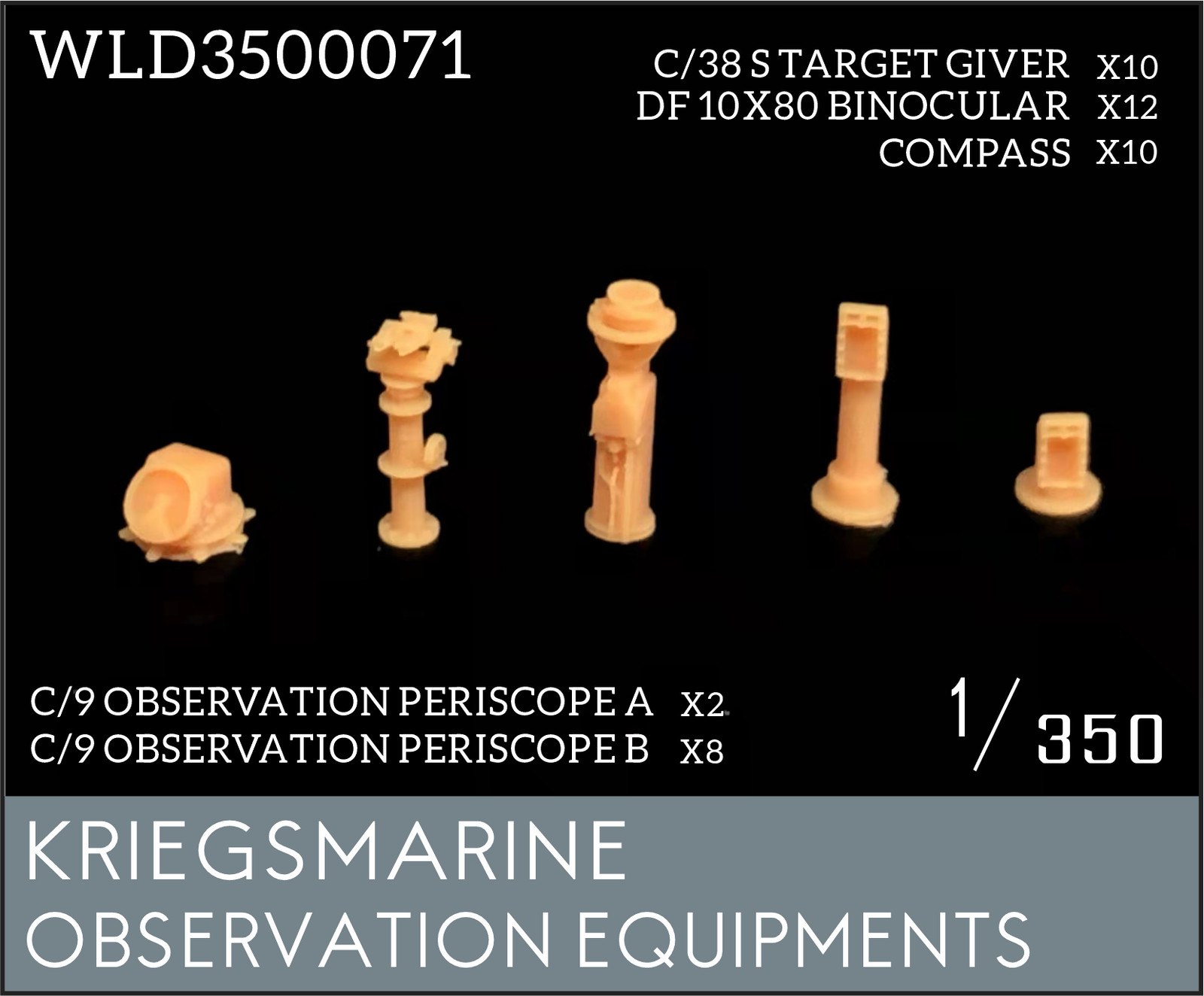 WULA MODELS WLD3500071 1/350 KRIEGSMARINE OBSERVATION EQUIPMENTS
