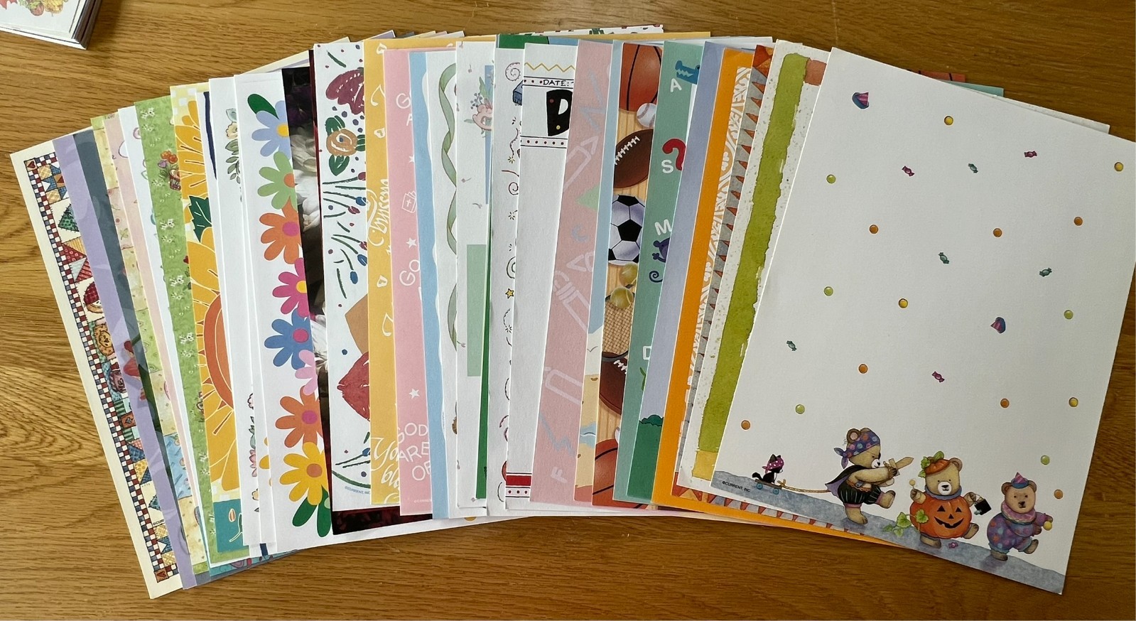 Vintage 90's~CURRENT INC~Scrapbook Paper Pastels~8.5" x 11" Lot of 39 Sheets
