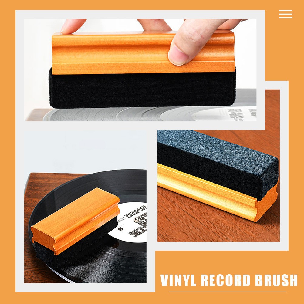 Vinyl Record Brush Sponge Brush Vintage Record Player Duster