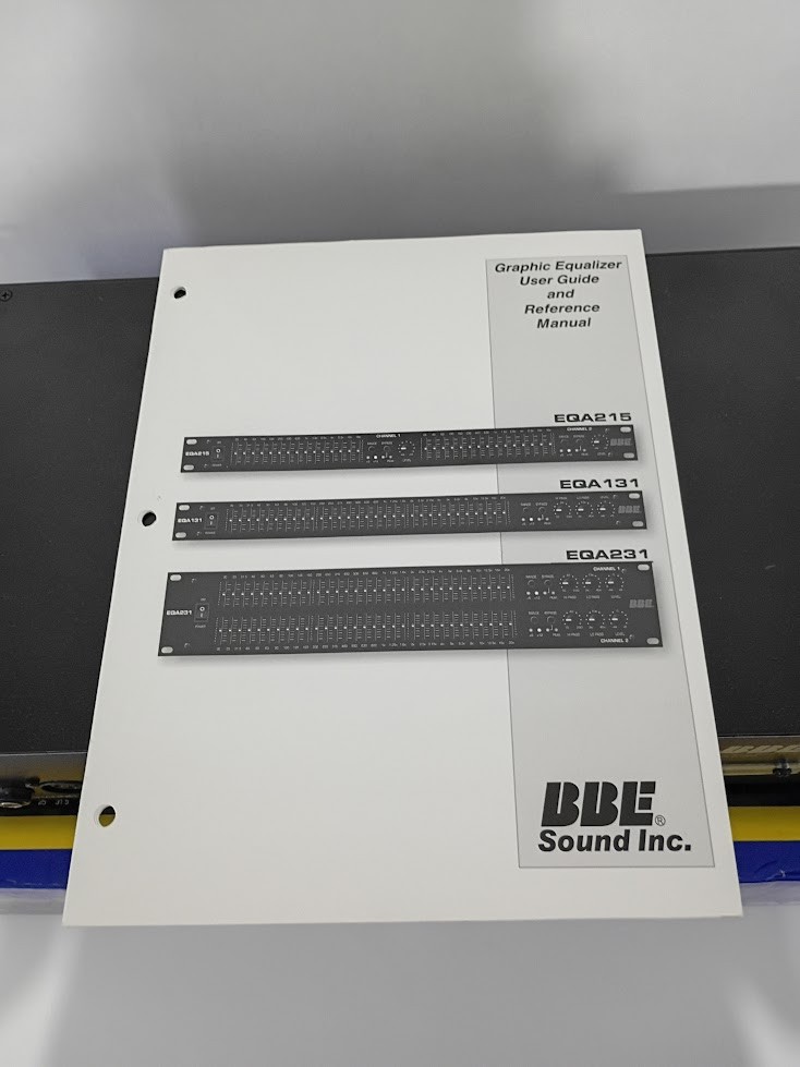 BBE EQA231 31 DUAL CHANNEL STEREO GRAPHIC EQUALIZER LIGHTLY USED