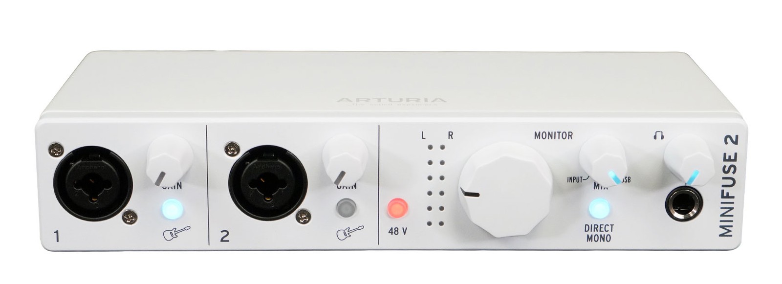 Arturia Minifuse 2 White Portable 2x2 Audio USB Recording Interface+Microphone
