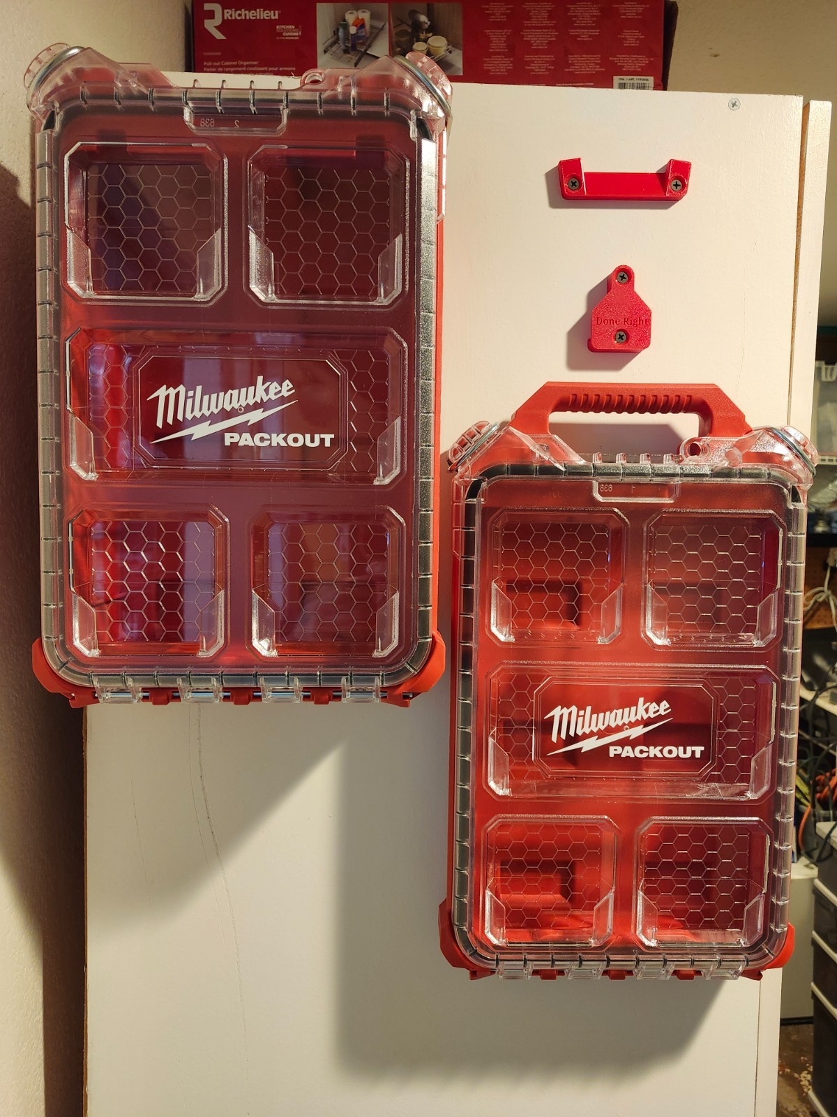 Milwaukee Packout Storage Wall Mount Cleat Hanger Hook Lock 2-Pack