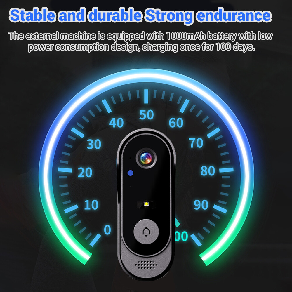 Wireless Security Smart Doorbell Intercom Two-Way Video Camera Bell Chime 1080P