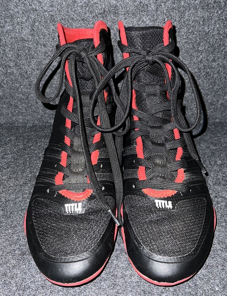 TITLE Boxing Total Balance Mens Shoes Black & Red Size 6 US