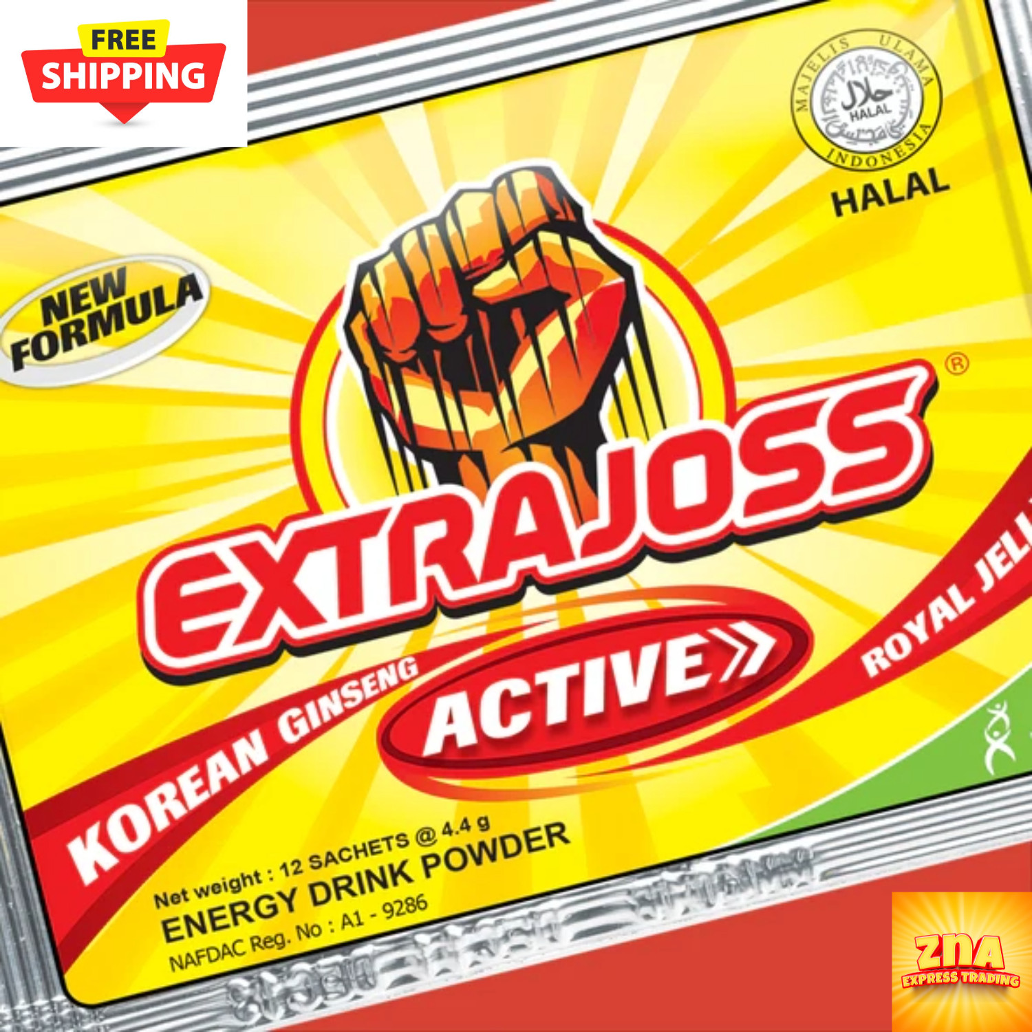 EXTRA JOSS - SUGAR FREE Sports Suppliment Energy & Hydration Free Ship - 10 Boxs