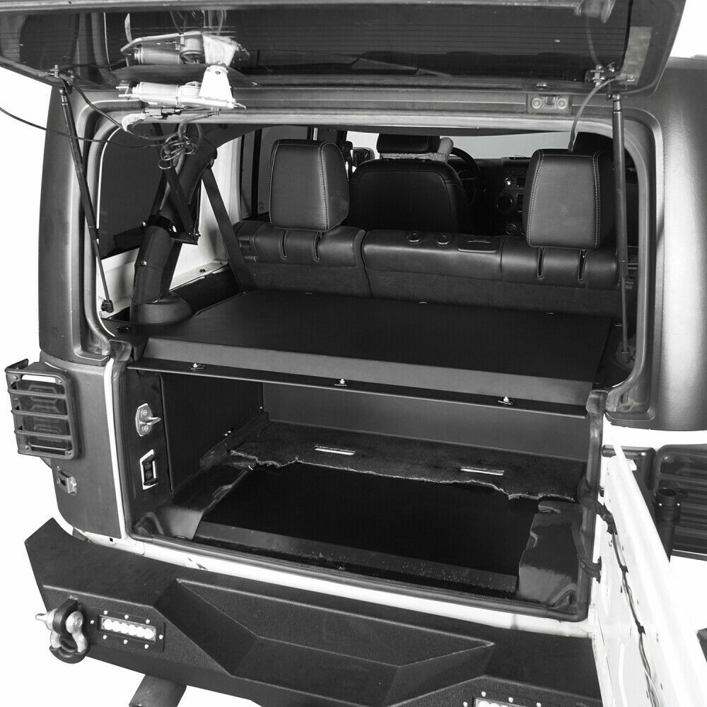 Steel Lockable Storage Security Deck Enclosure Fit Jeep Wrangler JK 2015-2018