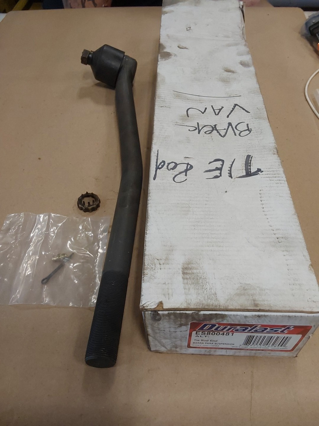 DURALAST STEERING TIE ROD END ES800481.  New